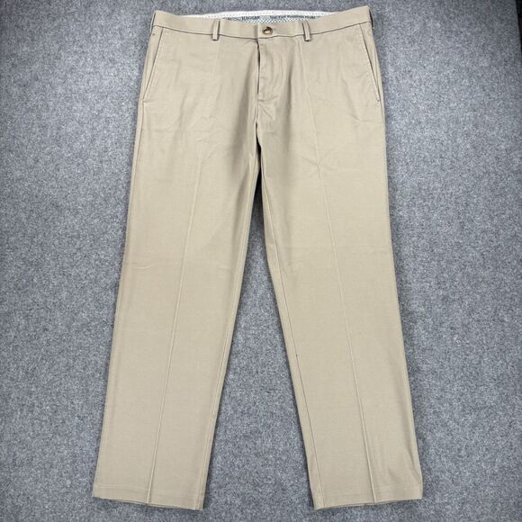 Haggar Premium Khaki Straight Fit Flat Front Chinos 38x32 - Picture 1 of 9